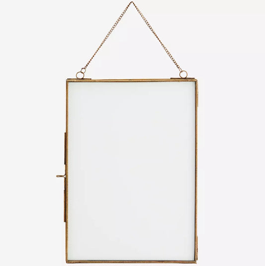 A4 portrait brass photo frame