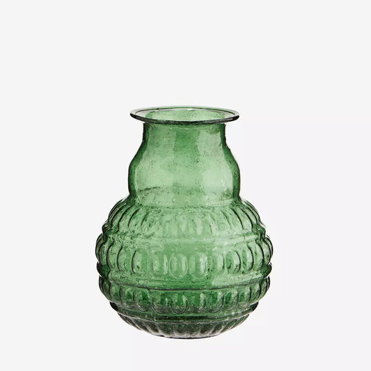 Vase en verre vert