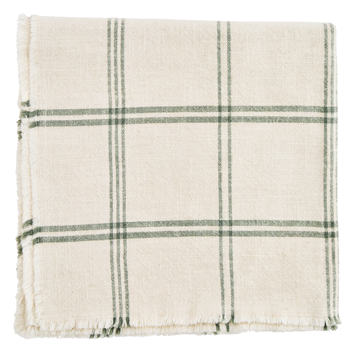 Checked cotton tablecloth 150x150